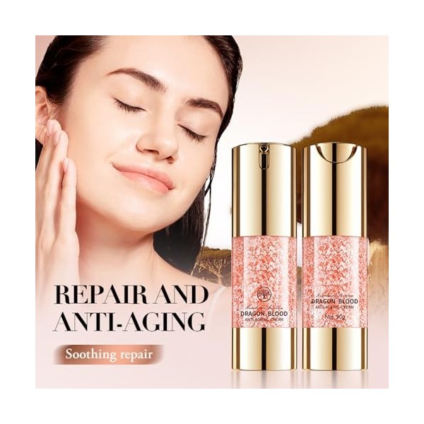 Tkekruh 2PC Crème de Sang de Dragon 30g, Crème hydratante pour le visage, Dragons Blood Easy Cream, Crème Anti-Rides pour le