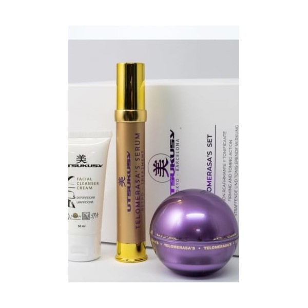 TELOMERASAS - kit telomerasas mantenimiento en casa Serum 35ml + crema 50ml + depuradora Bijin 50ml - kit