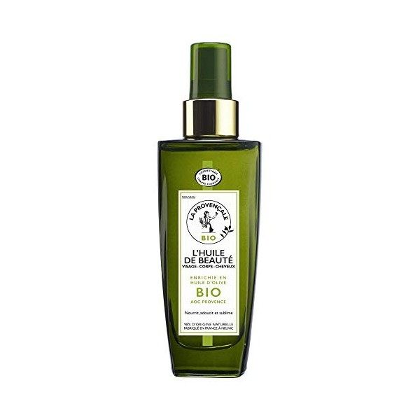 La Provençale – LHuile de Beauté Visage Corps Cheveux – Soin Certifié Bio – Huile d’Olive Bio AOC Provence – Pour Tous Types