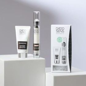 DADO SENS Kit de soin régénérant et de nuit : crème de nuit 50 ml & ECTOIN FLUID 15 ml – Pour peaux sensibles, atténue les ri