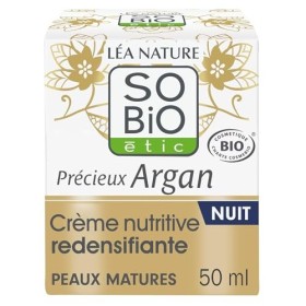 LÉA NATURE SO BiO étic| Crème Nutritive Redensifiante Nuit – Précieux Argan Peaux matures | Nourrit & Raffermit | Collagène v
