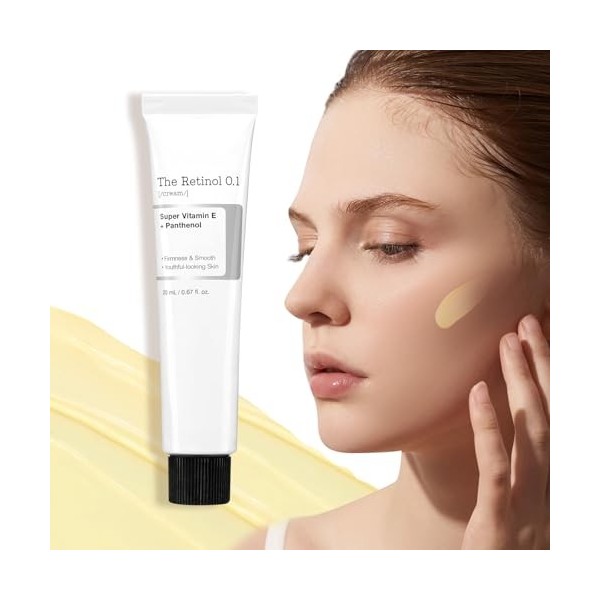 Creme Hydratante Visage, Creme Anti Rides Femme avec Retinol Donne à la Peau Aspect Plus Lisse et Plus Éclatant, Creme Eclair