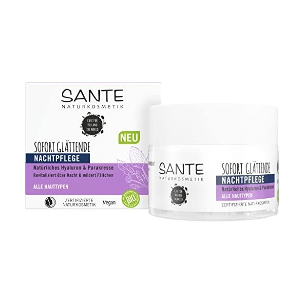 Soin de nuit lissant instantané hyaluron naturel et paracdène