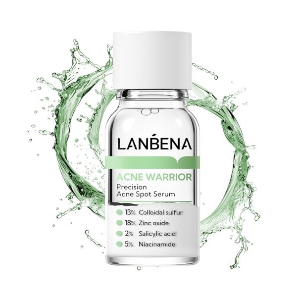 LANBENA Sérum de précision contre lacné, lotion asséchante contre lacné, traitement de nuit contre lacné pour le visage, a