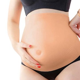 Faux Ventre de Grossesse en Silicone, Ventre de Femme Enceinte en Silicone Artificiel de Couleur de Peau, Bosse de Bébé Encei