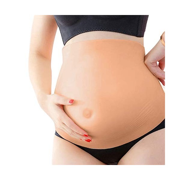Faux Ventre de Grossesse en Silicone, Ventre de Femme Enceinte en Silicone Artificiel de Couleur de Peau, Bosse de Bébé Encei
