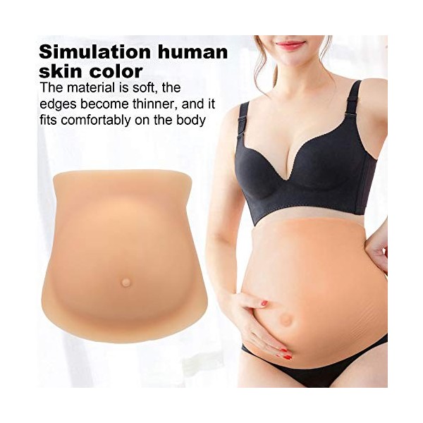 Faux Ventre de Grossesse en Silicone, Ventre de Femme Enceinte en Silicone Artificiel de Couleur de Peau, Bosse de Bébé Encei