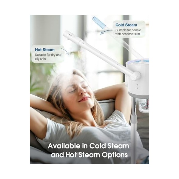 Kingsteam Vapeur facial professionnel - Vapeur froide et vapeur chaude