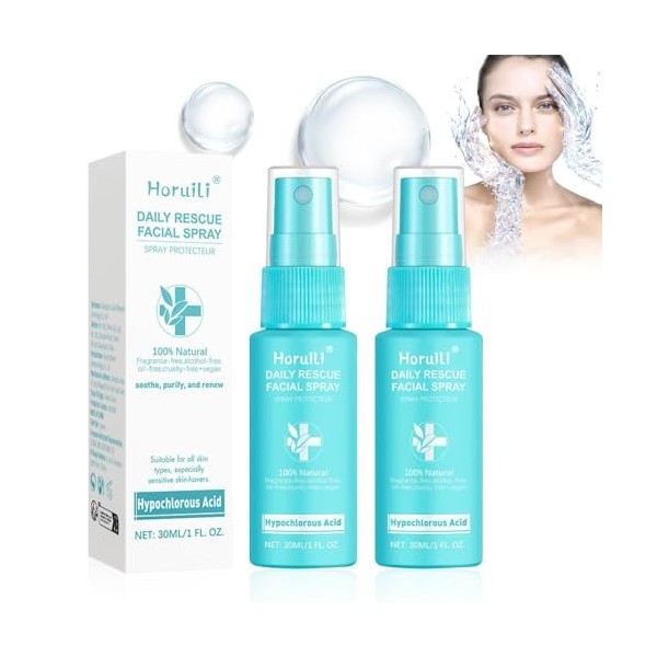 Horuili® Vaporisateur visage, Brouillard visage apaisant, Brouillard visage, Eau nettoyante pour le visage, Hydratant,Brume h