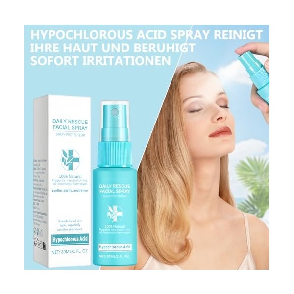 2pcs Hypochlorous Acid Spray, 30ml* 2 Spray Apaiser Acide Hypochloreux Pour Le Visage, Skin Renew Toner Visage Spray, Spray H