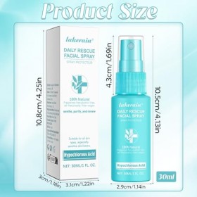 Acide hypochloreux Spray, Spray pour le visage et la peau, sûr pour la peau, à utiliser sur le cuir chevelu sec et après une 