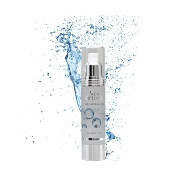 AquaDERMIS Spray Face Mist 50 ml Tonique hydratant visage antioxydant pour peau sensible, contrôle lacné, irritation, régéné