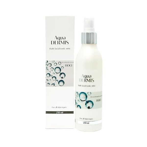 AquaDERMIS Spray Brume Visage 250 ml Tonique hydratant visage antioxydant pour peaux sensibles, contrôle de lacné, irritatio