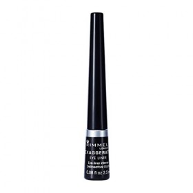 Rimmel London Scandaleyes Exaggerate Delineatore Occhi Liquido Matte, 2,5 ml, noir 001 Black Eyeliner / Khôl / Crayon