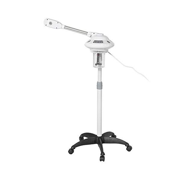 Vapeur facial avec move The Scroll Wheel, Nano Ion Steamer, sauna chaud avec bras stérile Rocker pour la maison, le salon de 
