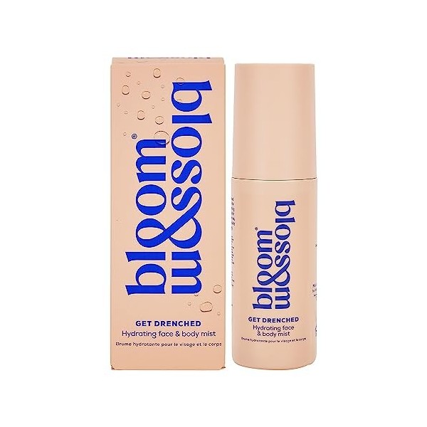 Bloom and Blossom Get Drenched Brume Hydratante Visage et Corps, Brume Visage 4 en 1 à Utiliser comme Fixateur de Maquillage,