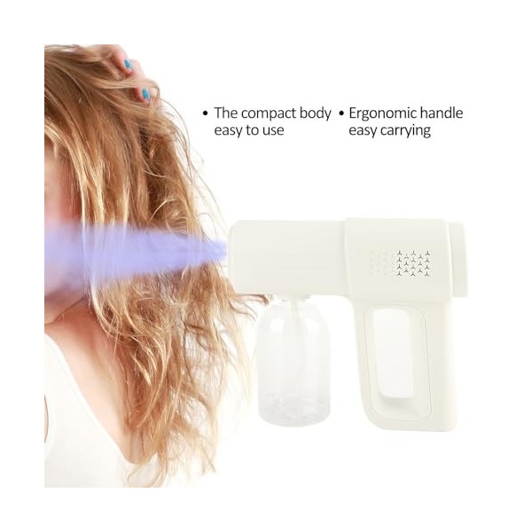 Fockety Pulvérisateur Nanométrique, Pulvérisateur à Lumière Bleue Rechargeable avec Atomiseur électrostatique, Pistolet à Vap