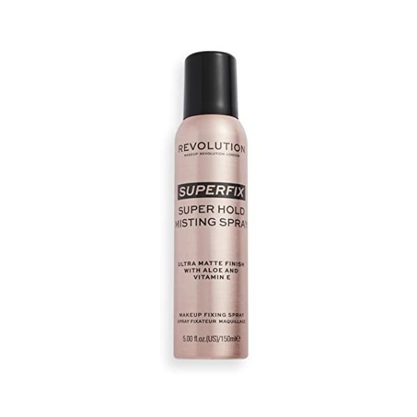 Makeup Revolution, Super Fix Misting Spray, Spray Fissante per Makeup, Finish Opaco, Lunga Tenuta, Arricchito con Vitamina E,