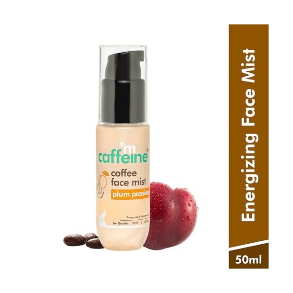 mCaffeine Coffee Face Mist - Infused with Aloe Vera and Hyaluronic Acid - Controls Oil, Improves Skin Texture and Tones Skin 