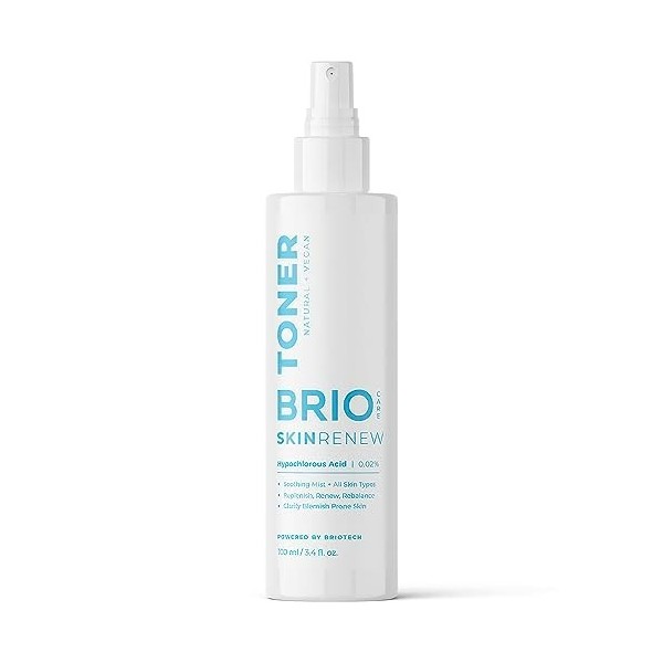 BRIOTECH Skin Renew Toner Spray pour le visage - Spray acide hypochloreux pur, HOCl Spray facial - Brume apaisante pour le vi