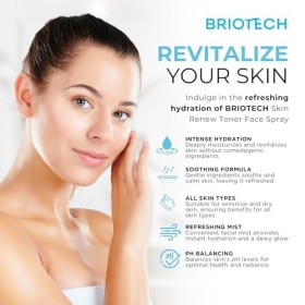 BRIOTECH Skin Renew Toner Spray pour le visage - Spray acide hypochloreux pur, HOCl Spray facial - Brume apaisante pour le vi