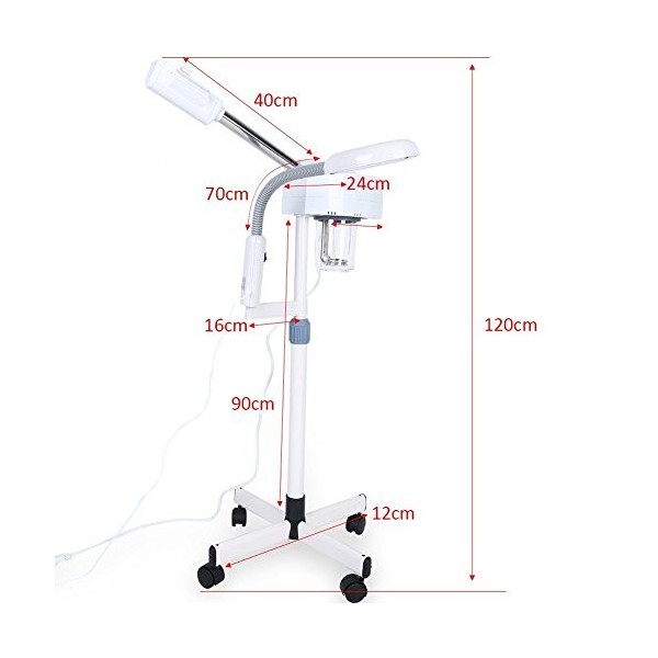 Lampe LED Lupenlampe, 2 en 1 - Multifonction, humidificateur professionnel - Beauty Facial Clean Skin Care Tool LED 5X