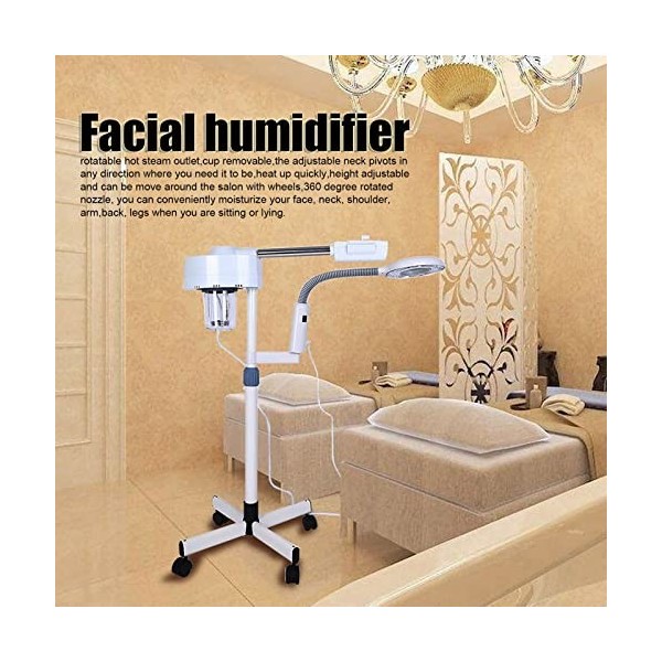 Vapeur Facial Professionnel, Cuiseur à vapeur facial 2in1 Vaporisateur d’ pour le visage Machine Soin Visage Sauna Facial Vis