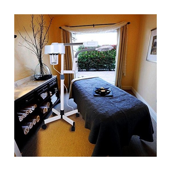 2 en 1 Sauna Facial Vapeur Vaporisateur Facial Paquebot avec 3 x lED Lampe Loupe, Chaud Brouillard Humidificateur Thermal Spa