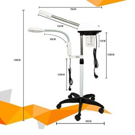 Sanqiao 2 en 1 Vapeur Facial Machine à Vapeur de Sauna du Visage de LED 5X Grossissante Nettoyage Profond de Peau Humidificat