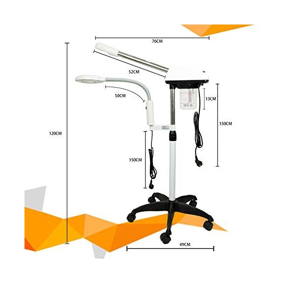 Sanqiao 2 en 1 Vapeur Facial Machine à Vapeur de Sauna du Visage de LED 5X Grossissante Nettoyage Profond de Peau Humidificat