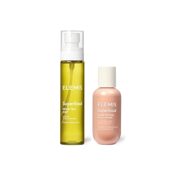 Elemis Superfood Glow Amit Hydratrizer 60 ml avec superaliment Kefir-Tea Mist 100 ml