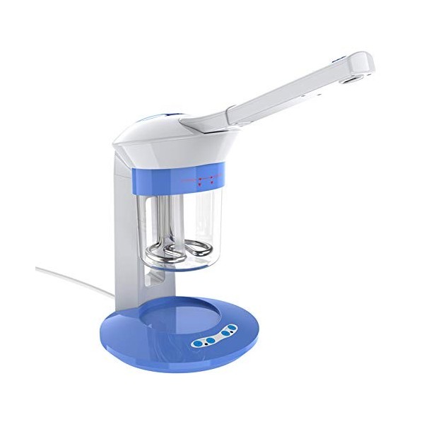 Vapeur Faciale Portable avec Vapeur Ionique, Nettoyage en Profondeur, Hydratant, Contrôle de Lhuile, Rotation à 360°, Humidi
