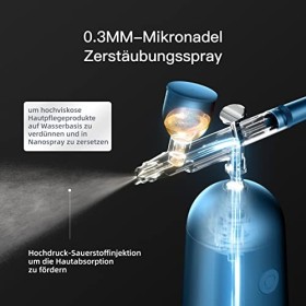 GX·Diffuser Nano Ion Appareil de soin du visage - Pulvérisateur portable pour le visage - Hydratant - Essence - Spray de soin