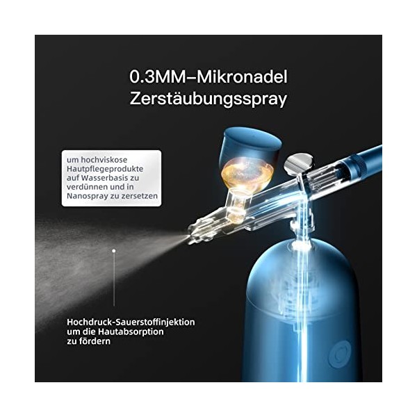 GX·Diffuser Nano Ion Appareil de soin du visage - Pulvérisateur portable pour le visage - Hydratant - Essence - Spray de soin