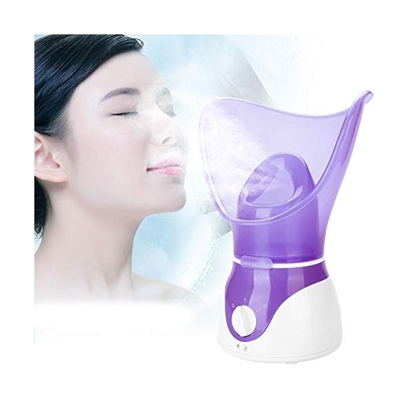 Sonew Vapeur pour le Visage Violet, Humidificateur Daromathérapie, Pulvérisateur de Brume pour le Visage Spa Maison Sauna, M