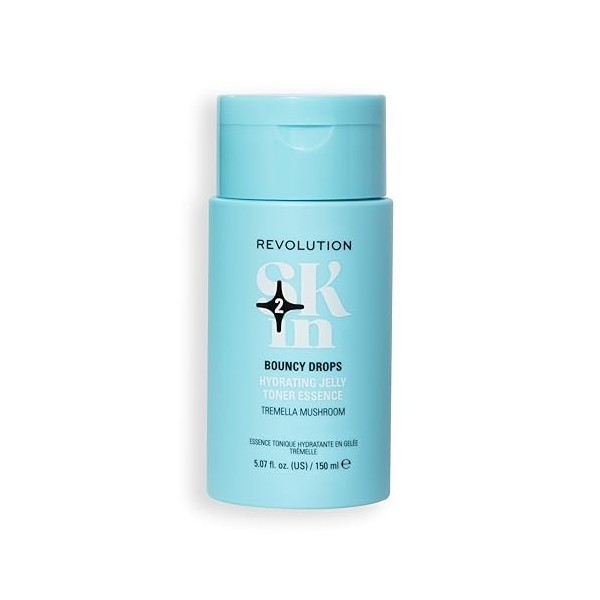 Revolution SKin, Bouncy Drops Hydrating Toner Essence, Essence Tonique Hydratante à la Vitamine B5, Lisse et Repulpe, Vegan e