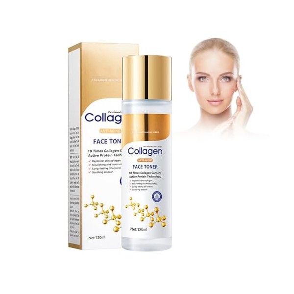 Rostblant 120ml Collagen Toner, hydratant, anti-rides, apaisant pour la peau, apaisant et lisse, reconstitue le collagène de