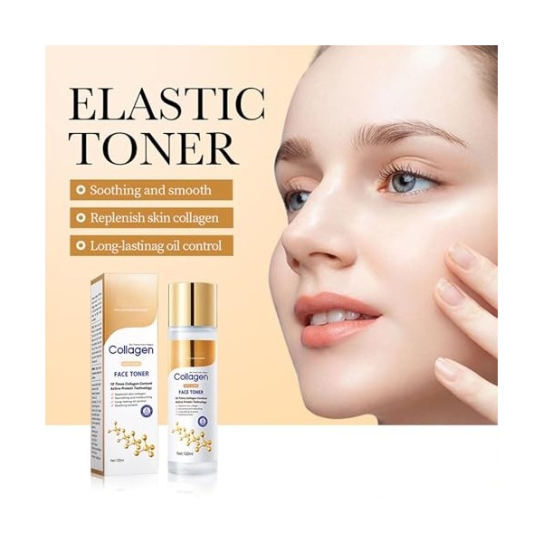 Rostblant 120ml Collagen Toner, hydratant, anti-rides, apaisant pour la peau, apaisant et lisse, reconstitue le collagène de