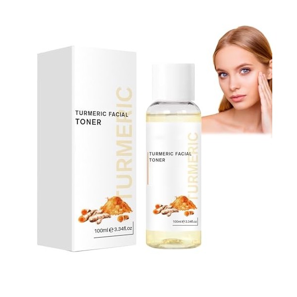 Hppsctink Tonique au Curcuma, 100ml Tonique pour le visage au curcuma, Turmeric Toner au Curcuma, Hydratation en Profondeur,