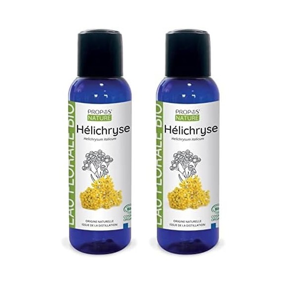 Hydrolat d’Hélichryse italienne corse Bio - Helichrysum italicum - 100ml - PROPOSNATURE Lot de 2 