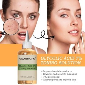 Acide Glycolique 7% Toner Visage,Toner Tonique Peeling Visage,Acide Glycolique Hydratant,Toner À Lacide Glycolique Pour Le V