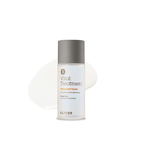 BLITHE Vital Treatment 9 Essential Seeds - Tonique au niacinamide et thé vert, essence coréenne pour la peau, éclat, vitalité