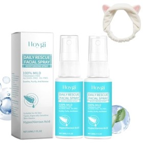 2 pièces Acide hypochloreux en spray,Acide hypochloreux en spray Tonique pour le visage,Tonique pour le visage à lacide hypo