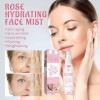 Eau de Rose avec Acide Hyaluronique, Tonifiant, Ravive léclat de la Peau, Cosmétiques Naturels Pour le Nettoyage du Visage, 