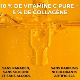 RENORA Tonique éclaircissant antioxydant avec vitamine C, collagène, acide hyaluronique, centella asiatique, aloe vera, caféi