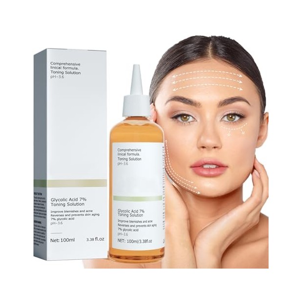 Solution Tonifiante À L’Acide Glycolique 7%,Glycolic Acid 7% Toning Resurfacing Solution,Acide Glycolique 7% Tonique,Glycolic