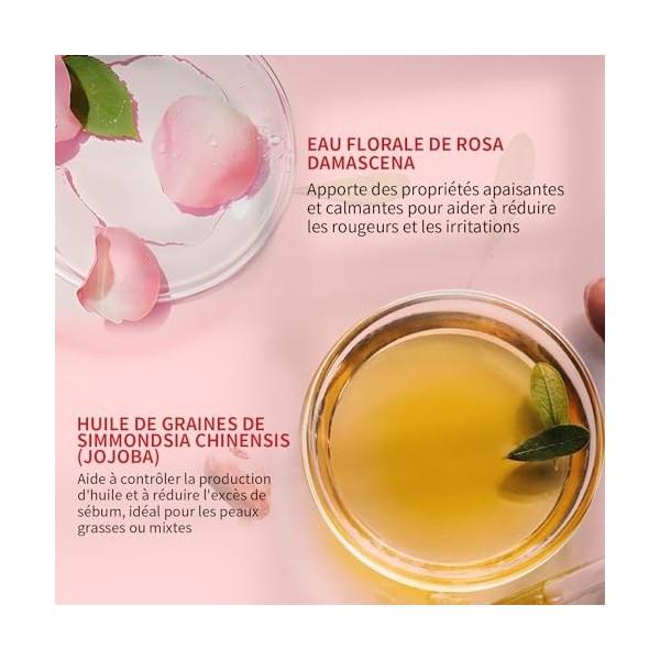 RAZUYEN Facial Dual Essence Toner, Exfoliant en douceur pour ouvrir les pores et éliminer les cellules mortes de la peau, ton