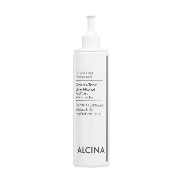 ALCINA Tonique pour le visage sans alcool - 1 x 200 ml - Pour chaque peau - Nettoie en douceur et hydrate - Nettoyage idéal m