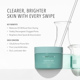 Hydropeptide Clarifying Toner Balance and Control Pads For Unisex 60 Pc Pads