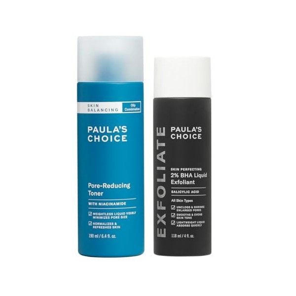 Paulas Choice RESTAURER + CLAIR - SKIN BALANCING Lotion Tonique Visage & SKIN PERFECTING 2% BHA Lotion Exfoliant -Reduire le